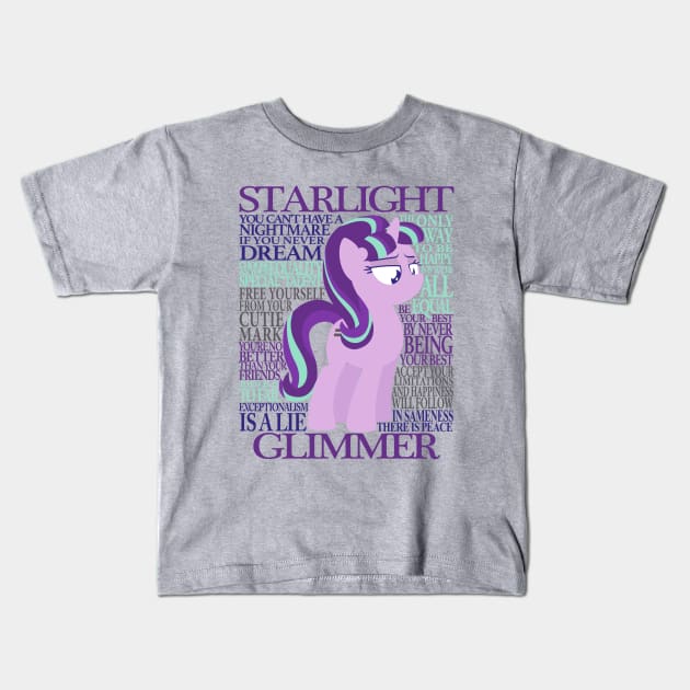 The Many Words of Starlight Glimmer Kids T-Shirt by ColeDonnerstag